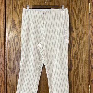 White/Black Pinstripe Pants